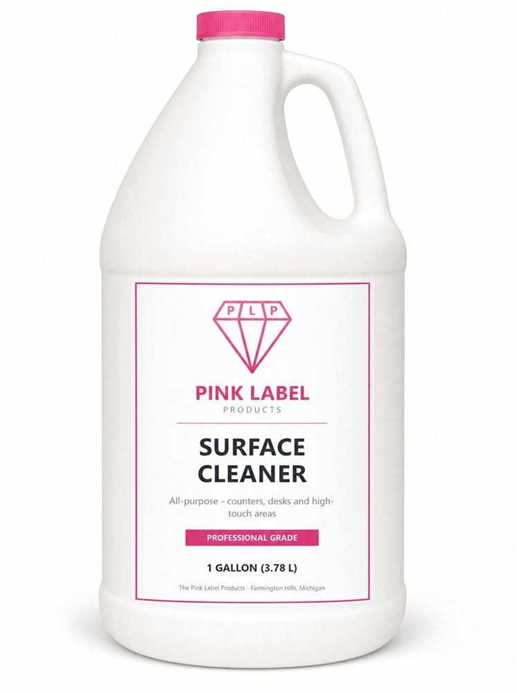 Pink Label Surface Cleaner bottle