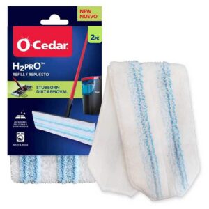 O-Cedar H2prO Microfiber Flat Mop Refill Pads — 15 Inch