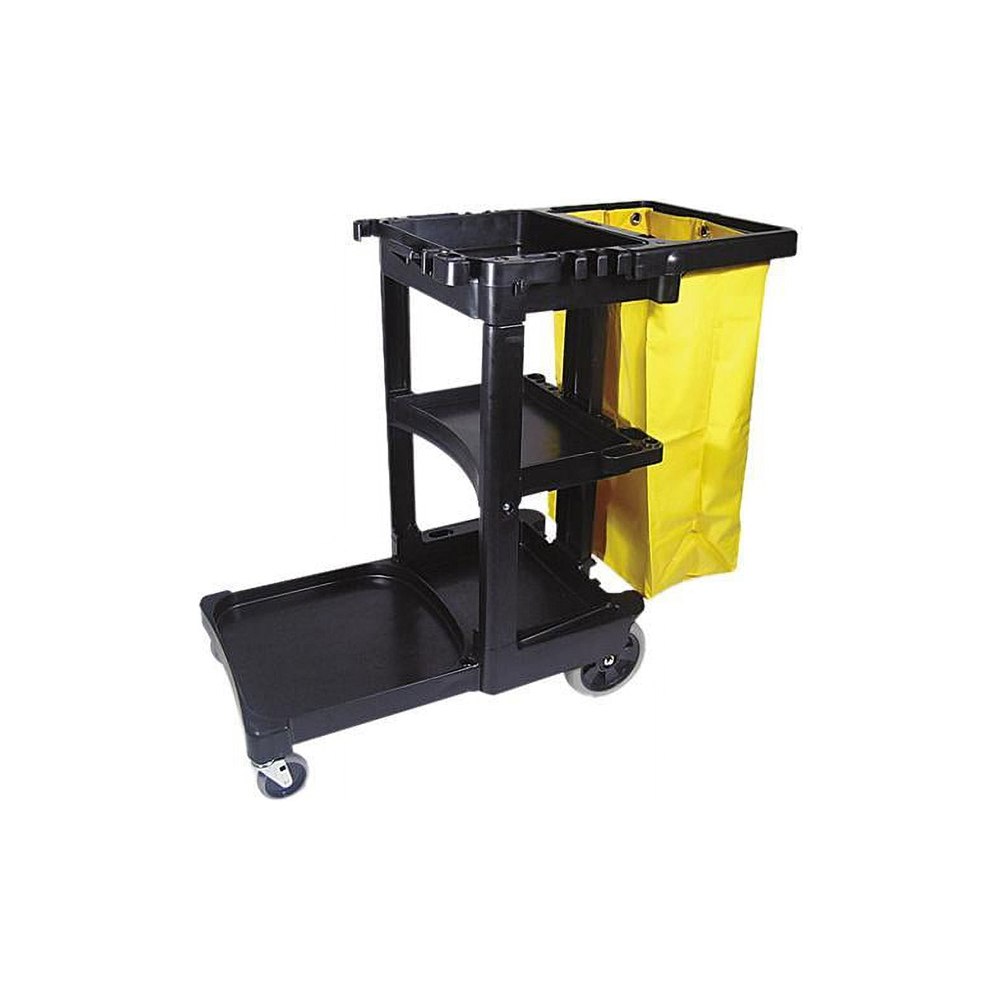 Rubbermaid Commercial Janitor Cart - 3-Shelf with Vinyl Bag